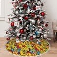 thumbnail image 5 of Rocae Dancing African Women for Christmas Tree Skirt with Pom Pom Trim for Holiday Party for Holiday Home Decor Indoor Outdoor-48", 5 of 7