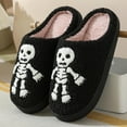 thumbnail image 4 of BERANMEY Halloween Slippers for Women Perfect Soft Plush Comfy Warm Slip-On Cute Womens Slippers Indoor Fluffy House Slippers for Women and Men Non-slip Fuzzy Flat Slides, 4 of 8