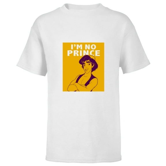 Disney Aladdin I'm No Prince - Short Sleeve T-Shirt for Kids - Customized-White
