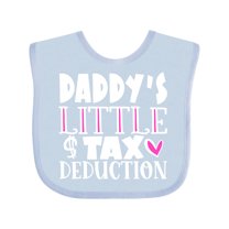 Inktastic Daddy's Little Tax Deduction Pink Hearts Boys or Girls Baby Bib