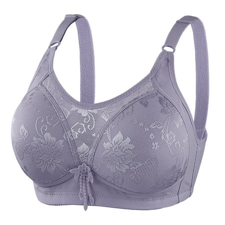 

Womens Bras Sexy Plus Size No Steel Ring Thin Cotton Jacquard Push Up Bras for Women