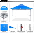 thumbnail image 5 of ABCCANOPY 13 ft x13 ft Outdoor Gazebo Pop up Sun Shade Canopy Tent, Blue, 5 of 9