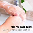 thumbnail image 4 of Portable Soap Slice Pouch Packaging for Kids Adults Students Traveling Hand Washing Hands Wash Soap Bath Sheet Slice Scented Foaming Soap Paper, 4 of 4