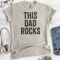 thumbnail image 2 of This Dad Rocks T-shirt, Unisex Men's Shirt, Cool Dad Shirt, Father's Day Shirt, Light Silk Gray, Medium, 2 of 6