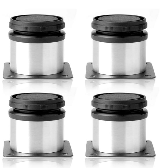 Pack of 4 Furniture Cabinet Adjustable Stainless Steel Round Kitchen Feet,Furniture Leg for DIY Furniture, Sofa Table Cabinets Shelves 50 x 50mm