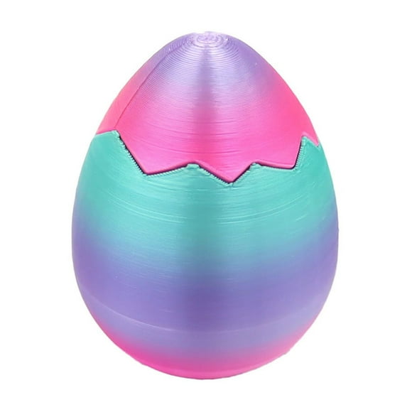 Huanglei Oeuf de Pâques en Spirale Imprimé 3D Jouet Anti-Stress Oeuf de Pâques Relaxant Jouet contre l'Anxiété Adapté au Remplissage de Pâques pour Enfants Jeu de Voyage en Famille Salle de Classe pour Étudiant