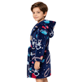 thumbnail image 6 of LYMAYTER Children Boys Hooded Robe Toddler Soft Warm Bathrobe Cute Star Print Daily Loungewear Robe 2-12Y, 6 of 10