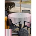 thumbnail image 5 of Outdoor Tablecloth with Umbrella Hole for Patio/Picnic/Party/Camping, Pink Ombre Waterproof Table Cloth Square Cover Washable, Modern Grey Gradient Farmhouse Art (60"x 60"), 5 of 8