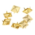 thumbnail image 4 of 100 Uds Pirámide cuadrada remache espárragos Spike tornillo ropa zapatos artesanía DIY colorido Oro Hugo Pirámide cuadrada remaches, 4 of 8