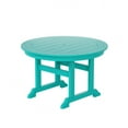 thumbnail image 4 of WestinTrends Malibu 5-Piece HDPE Round Patio Dining Table Set with Foldable Chairs, Turquoise, 4 of 15