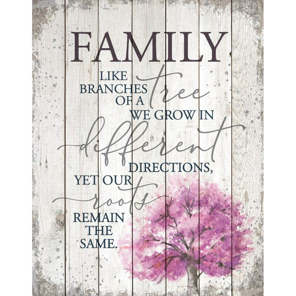 Family Wood Plaque Inspiring Quote 11.75 in x 15 in  Classy Vertical