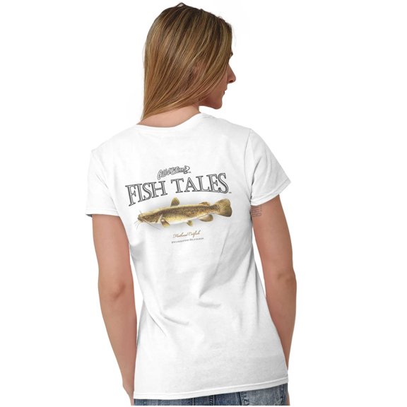 Gill McFinn Catfish Angler Fishing Womens Fitted Plus Size Graphic Tee Brisco Brands 2X