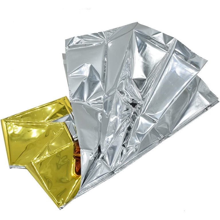 ISOP Rescue Blanket Gold u0026 Silver | 11 Units Large Size 82 x 63 in | Emergency  Thermal Blankets Survival Reflective Thermal First Aid | Warmth Retaining  Blanket - Walmart.com