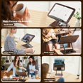 thumbnail image 7 of Book Stand for Reading, Adjustable Book Holder with 360° Rotating Base and Elastic Page Clips, Foldable Book Holder Stand, 7 of 7
