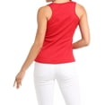 thumbnail image 3 of Doublju Women's Scoop Neck Ribbed Henley Sleeveless Summer Tank Top, 3 of 4