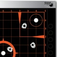 thumbnail image 4 of Ez Aim Adhesive Splash Reactive Paper Shooting Targets, Accuracy Grid, 12"W X 12"H, 4-Pack, Black/Orange, 4 of 6