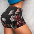 thumbnail image 4 of Haiem Butterfly with Fowers No Front Seam Biker Shorts for Women Yoga Workout Gym Bike Shorts with Tummy Control Moisture-Wicking-, 4 of 9