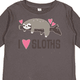 thumbnail image 4 of Inktastic I Love Sloths Girls Long Sleeve Toddler T-Shirt, 4 of 5