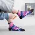 thumbnail image 2 of Pofeuu Hawaiian Beach Dolphin Print 30cm Socks, Adult Running Hiking Socks for Youth and Adult, 2 of 7