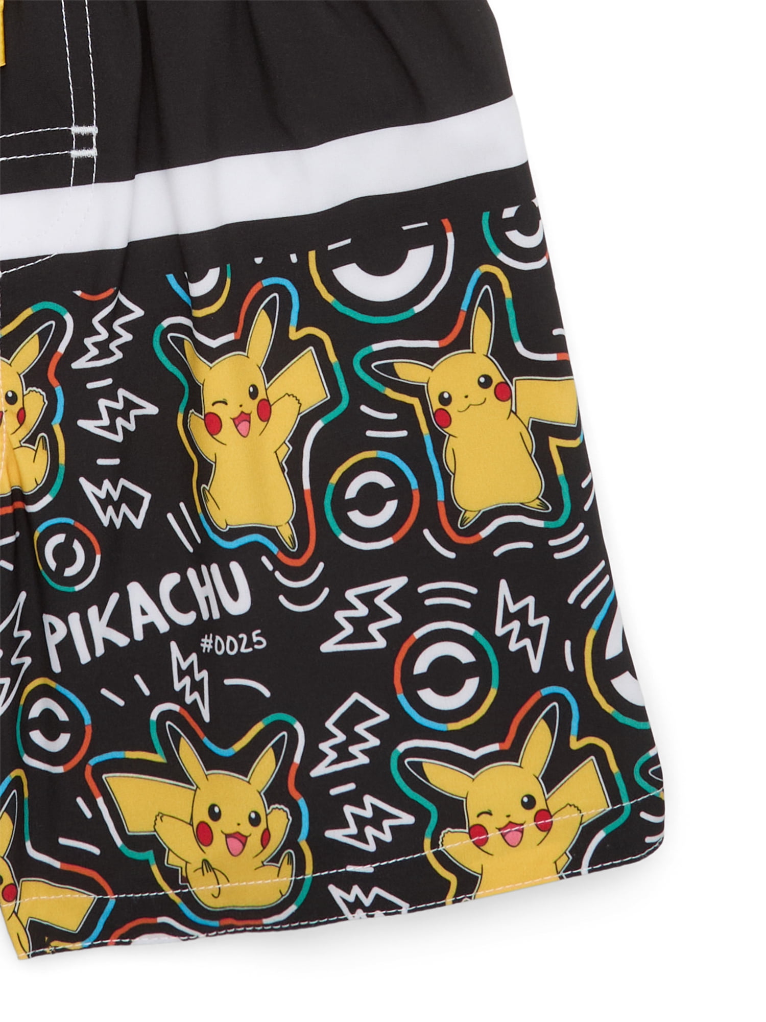 Pokémon Boys Pikachu Swim Trunks with UPF50+, Sizes 4-16