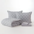 thumbnail image 2 of Dawn Geometric 7-Piece Olivia Gray Bed in a Bag, Queen, 2 of 6