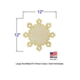 thumbnail image 2 of Pack of 1, Large 12" x 12" x 1/4" Baltic Birch Plywood Snowflake #12 Wood Cutout for Wood Craft Project, Children or Adult Art Work, Home and Holiday Décor and DIY Fun, Made in USA, 2 of 2