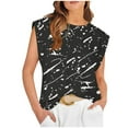thumbnail image 1 of mfyjkho Camisetas Sin Mangas De Talla Grande, Blusa Informal Sin Mangas Con Cuello Redondo Para Mujer Tops Elegantes Para Mujer M, 1 of 4