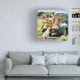 thumbnail image 2 of Trademark Fine Art The Macneil Studio Green Truck Pups Canvas Wall Art - 18x18, 2 of 5
