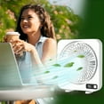 thumbnail image 3 of HIBIBUD 13.6 Inch Portable Table Fan, Digital Small Box Fan with 5 Powerful Speeds for Home Office Bedroom Bathroom Kitchen, White, 1 Pcs, 3 of 7