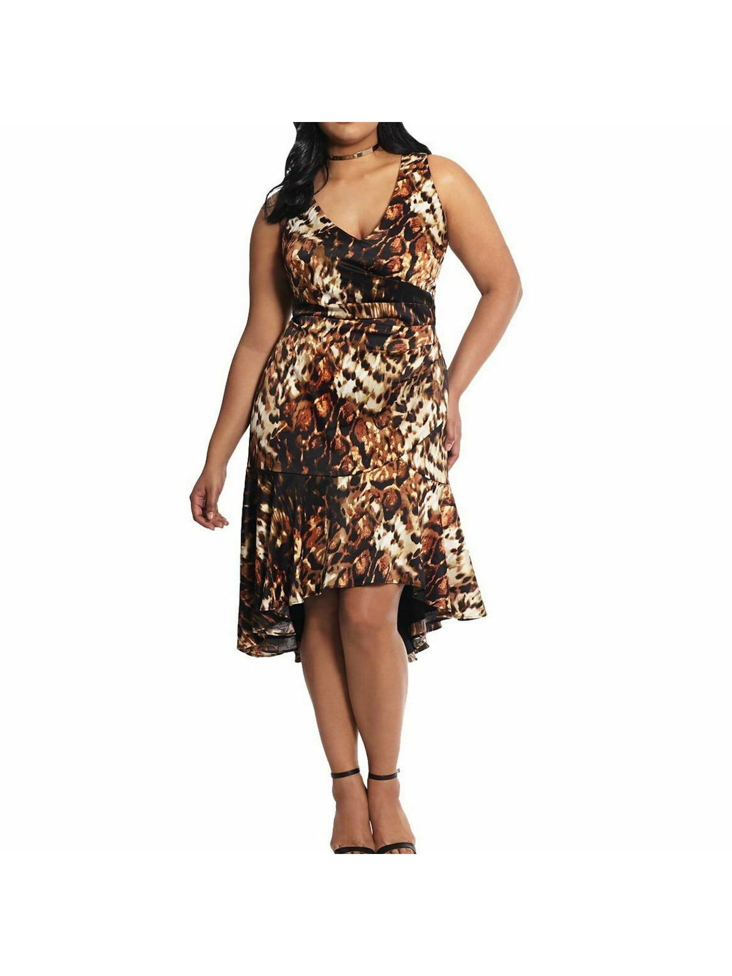 xscape sleeveless midi dress