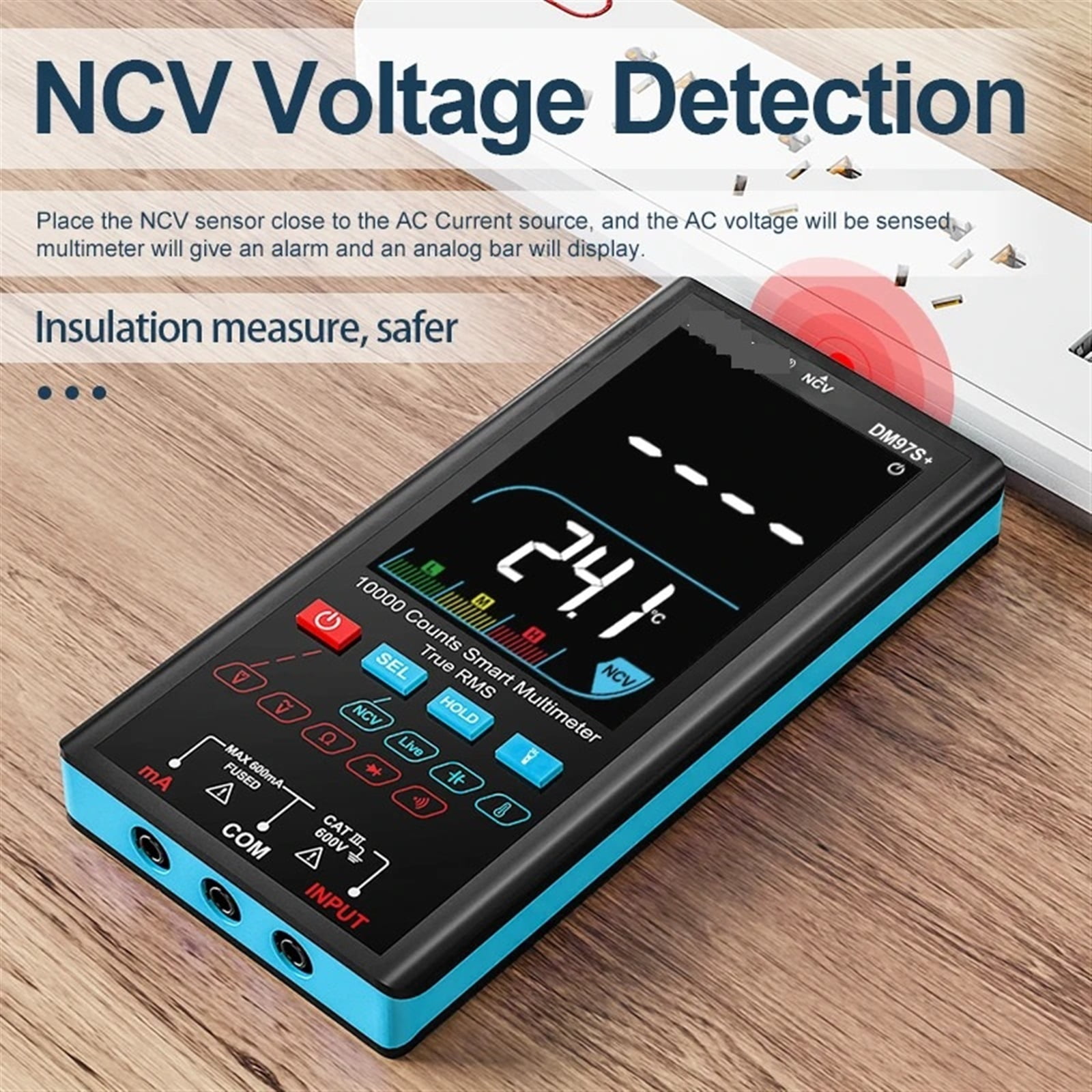 10000 Counts Color Screen Multimeter Temperature Measurement Smart Multimeter NCV True RMS Digital Multimetro Voltage Meter ,High Accuracy