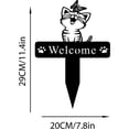 thumbnail image 4 of Welcome Stake Cat Butterfly Animal Decorative Garden Stakes For Courtyards Yard Lawn Decor Gardens Decoration, 4 of 5