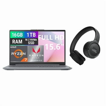 Laptop Lenovo AMD Ryzen 7 16GB RAM 1TB SSD más Audifonos Bluetooth JBL Tune 520