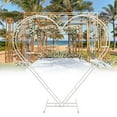 thumbnail image 3 of White Arch Metal Heart Backdrop Stand for Wedding Party Events Decoration Modern Wedding Arch Heart Shaped Metal stand Flowers Balloon Frame Backdrop White Heart Shape Wedding Metal Arch Stand, 3 of 11