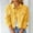 Yellow, variant on Coat Women Solid Denim Jacket Long Sleeve Slimming Cardigan Suit Pocket Coat Top Red 8(L)