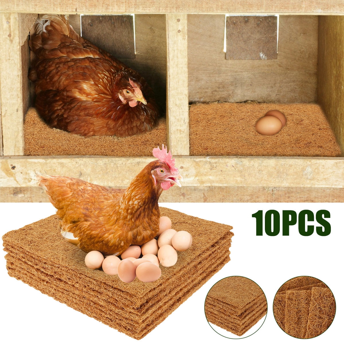 Nyidpsz 10PCS Chicken Nesting Pads Reusable Hens Nest Bedding Mats