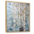 thumbnail image 2 of Designart "Birch Trees with Silver Blue Hues" Tree Birch Floater Framed Canvas Wall Art, 2 of 5