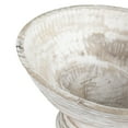 thumbnail image 4 of Creative Co-Op Boho Wood Pedestal Serving Bowl, White Wash Finish, 4 of 7
