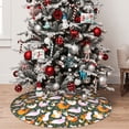 thumbnail image 4 of KLL 30" Christmas Tree Skirt Roosters and Chicks Xmas Tree Skirts Mat for New Year Xmas Holiday Party Indoor Outdoor Home Decoration, 4 of 5