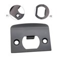 thumbnail image 3 of SPRING Lip Strike Plate Round Radius Corners D type button board Gusset board Black, 3 of 9