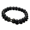 thumbnail image 5 of RuiJiao Unisex Natural Stone Dumbbell Bracelets - 8mm Black Matte Stone Beads, Fitness-Inspired Jewelry for Men and Women, Perfect Gift Set, 5 of 7