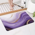 thumbnail image 4 of Purple Gold Marble Pattern Bathroom Rugs Mat,Non Slip Microfiber Bathroom Rug,Rubber Backing,Soft Bathroom Mats for Bathroom Floor,Tub and Shower,17x27in(43x68cm), 4 of 5