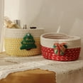 thumbnail image 6 of Home Textile Storage,Small Christmas Basket Christmas Storage Basket Cotton Rope Woven Basket For Nursery Cute Toy Storage Basket Christmas Basket For Gifts Empty Home Decor, 6 of 6