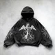 thumbnail image 1 of Sudadera con capucha cómoda con estampado gótico para hombre, estilo hip-hop, informal, punk, talla grande, ropa deportiva para viajeros, tops para parejas, Y2K, 1 of 5