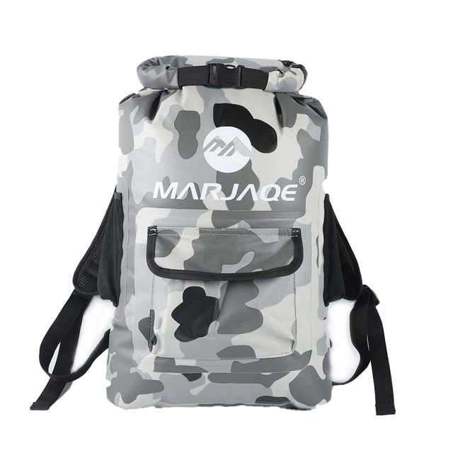 Soidarity Bolsa seca impermeable 22L de camuflaje de gran capacidad con hebilla con bolsillo para teléfono Paquete de deportes acuáticos Deportes acuáticos camuflaje gris Soidarity OD025905-05