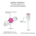 thumbnail image 5 of Rosec Jewels Lab Grown Pink Sapphire Infinity Ring with Diamond, Floral Inspired Ring - AAAA Grade, 10K White Gold, US 6.00, 5 of 8
