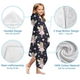 thumbnail image 7 of Black Fairy Star Pattern Hooded Bath Towel，60"x35" for Ages 3 To 12 Kids, Quick Dry Lightweight Soft Microfiber Hood Beach Towel Cover Up for Kids, 7 of 7