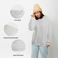 thumbnail image 5 of XXXFLOWER Ladies Casual Tops, Women’s Waffle Henley Long Sleeve T Shirt - Lightweight Crew Neck Blouse for Spring Autumn Daily Casual Wear(Grey)M, 5 of 6