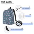thumbnail image 3 of Xecao Tulips Flowers Canvas College Laptop Backpack, a durable rucksack designed for both men and women, ideal for travel, school, and daily use-Medium, 3 of 5