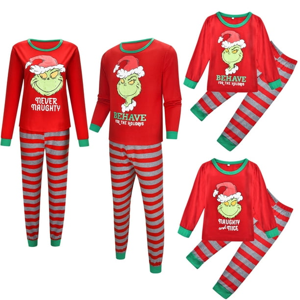 Tout nouveau Noël The Grinch Pyjamas Adultes Enfants Famille Matching  Vêtements de nuit Ensembles de pyjamas#tmfz01169